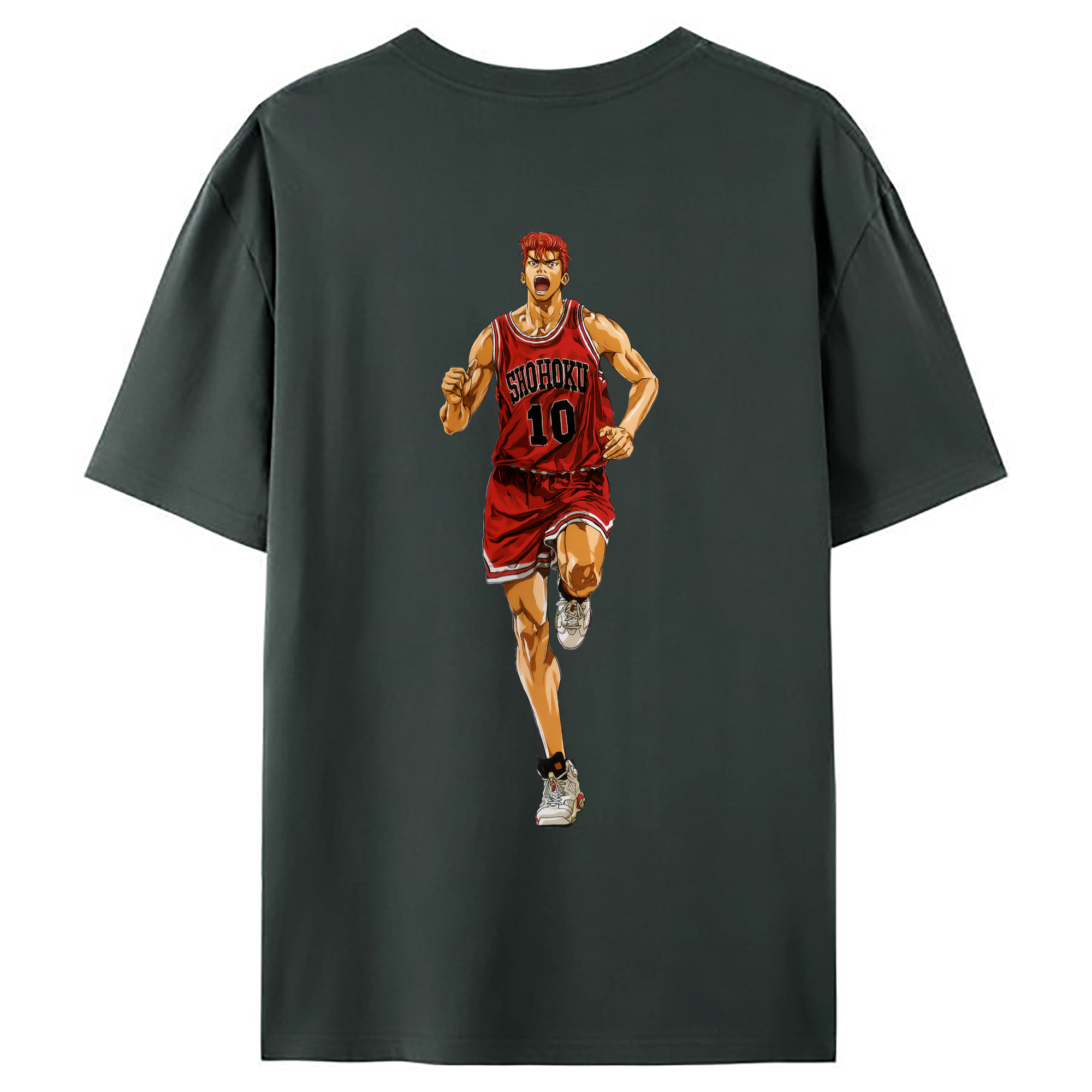 （画像用） SLAM DUNK／スラムダンク 綿100％ メンズ半袖Tシャツ（バックプリント） 通気性